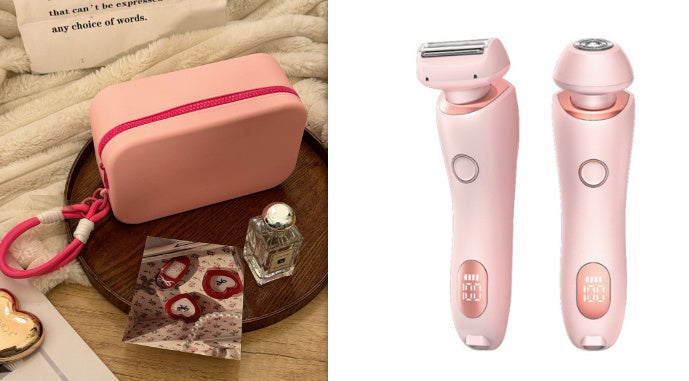 2 In 1 Hair Removal Epilator USB Rechargeable Trimmer Women Body Razor Face Leg Armpit Bikini Hand Pubic Shaver Hair Remover