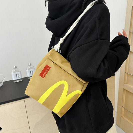 Cute Backpack For Men Women McDonald's Canvas Rucksacks Canvas School Bag Gift